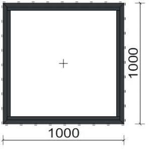 Fereastra rezistenta la foc 90 minute 1000x1000mm – Fixa - Imagine 2