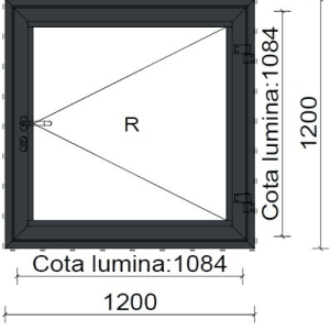 Fereastra rezistenta la foc 90 minute 1200x1200mm – Mobila - Imagine 2