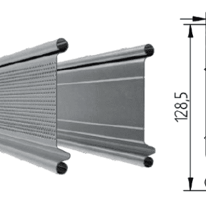 Grilaj metalic lamelar B113 – tabla zincata, lamela dreapta - Imagine 1