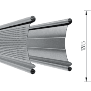 Grilaj metalic lamelar B113C – tabla zincata, lamela curbata - Imagine 1