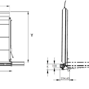 Rampa Aluminiu GAS manuala 6000 kg - Imagine 4