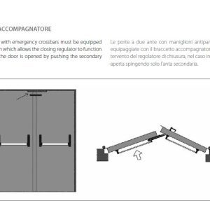 Bara antipanica Twist A cu Carrier Arm – pentru canat secundar - Imagine 2