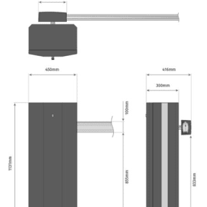 Bariera ZUMA BL 3,5 m – 6 m – Motorline, Kit acces auto, motor brushless 24 V, IP55 - Imagine 4