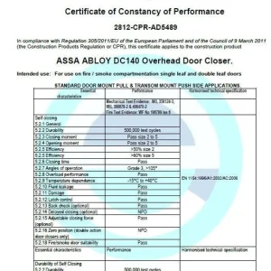 Amortizor usa ASSA ABLOY DC140-DEV1 EN 2–5, pentru usi antifoc - Imagine 3