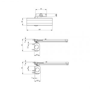 Amortizor usa cu brat articulat standard G-U OTS 210 - Imagine 2