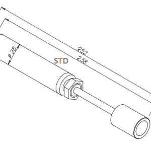 Amortizor hidraulic pentru usa culisanta 300 mm - Imagine 3