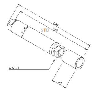 Amortizor hidraulic pentru usa culisanta 300 mm - Imagine 3